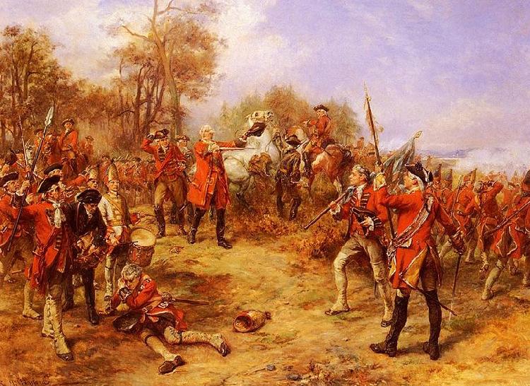 Robert Alexander Hillingford George II at the Battle of Dettingen oil painting picture